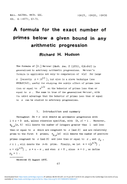 A formula for the exact number of primes below a given bound in
