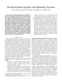 On Reservation Systems and Queueing Systems