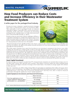 How Food Producers can Reduce Costs and Increase Efficiency in