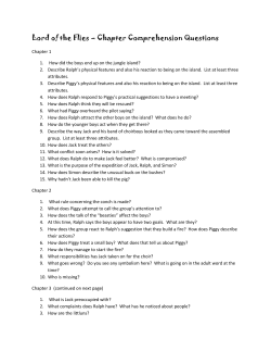 Lord of the Flies &ndash; Chapter Comprehension Questions