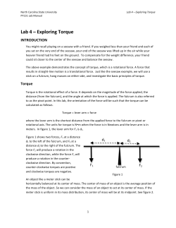 Lab 4 &ndash; Exploring Torque