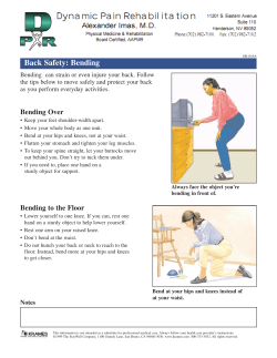 Back Safety: Bending - dynamicpainrehab.com