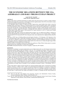 THE ECONOMIC RELATIONS BETWEEN THE USA