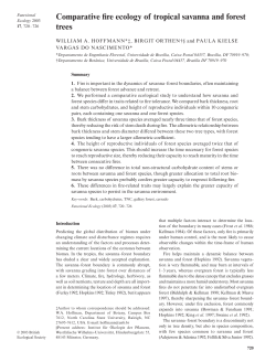 Comparative fire ecology of tropical savanna and forest trees