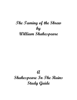 The Taming of the Shrew - Shakespeare In The Ruins