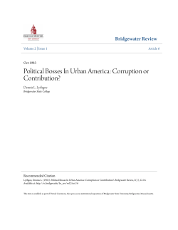 Political Bosses In Urban America - Virtual Commons