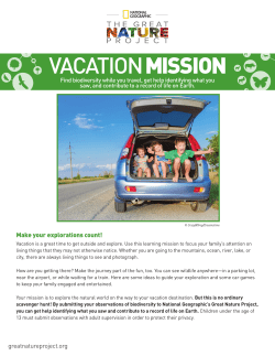 Great Nature Project Vacation Mission