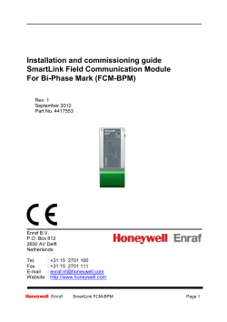 Installation guide SmartLink FCM-BPM