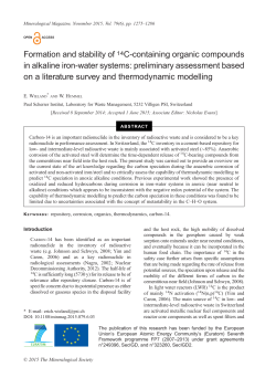 Formation and stability of 14C-containing organic compounds in