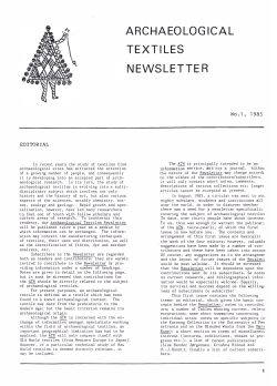 ATN 1 - Archaeological Textiles Newsletter