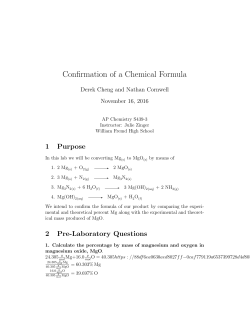 Confirmation of a Chemical Formula
