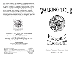 Cranbury Walking Tour - Cranbury Historical and Preservation Society