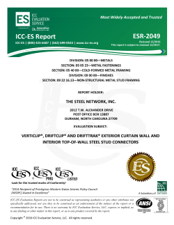 ESR-2049 - The Steel Network, Inc. - ICC-ES