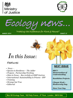 Ecology news - Sustainability in Prisons Project