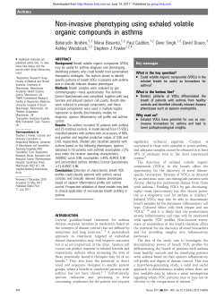Non-invasive phenotyping using exhaled volatile organic