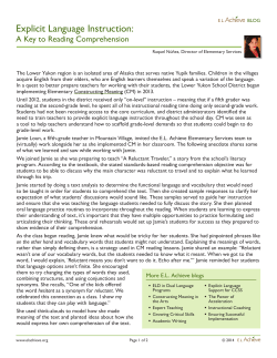 Explicit Language Instruction