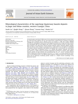 Mineralogical characteristics of the superlarge Quaternary bauxite