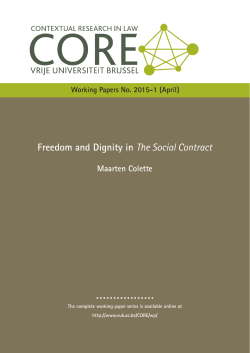 Freedom and Dignity in The Social Contract