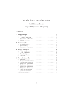 Introduction to natural deduction