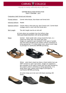 UNIFORM REGULATION NOTIFICATION YEAR 13 UNIFORM