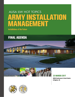 Agenda - Association of the United States Army