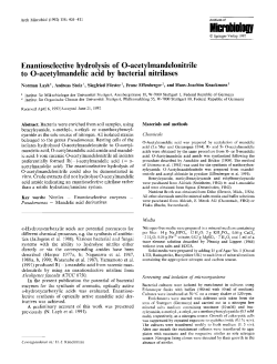 Enantioselective hydrolysis of O