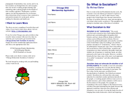 So What Is Socialism?