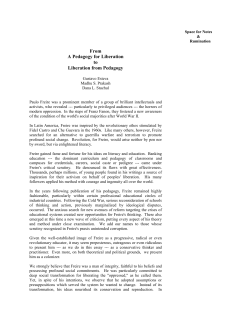 From A Pedagogy for Liberation to Liberation