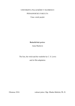 UNIVERZITA PALACK&Eacute;HO V OLOMOUCI PEDAGOGICK&Aacute;