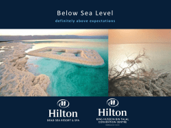 Below Sea Level - Arabian Travel Market