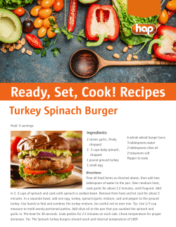Ready, Set, Cook! Recipes