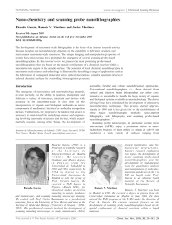 Nano-chemistry and scanning probe nanolithographies - ICMM-CSIC