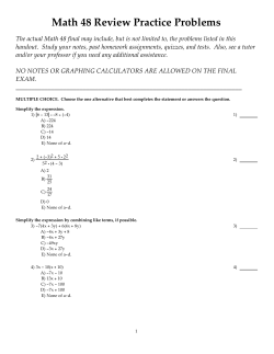 MATH 48 FINAL EXAM STUDY GUIDE.tst