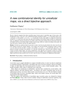 A new combinatorial identity for unicellular maps, via a direct