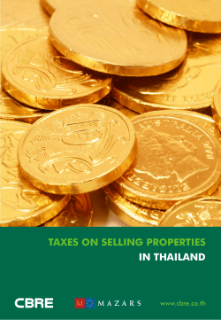 CBRE |Taxes on Selling Properties Thailand