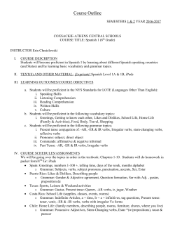 Course Outline - Coxsackie