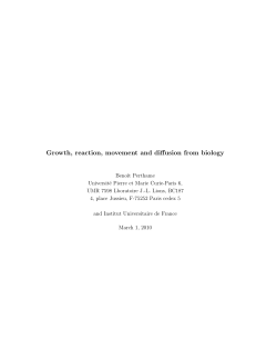 Growth, reaction, movement and diffusion from biology