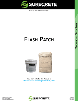 Spec Sheet Flash Patch