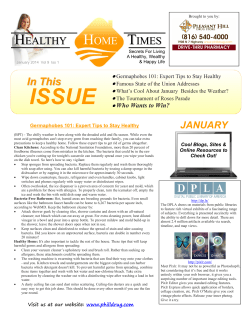January 2014 - Pleasant Hill Drug Store
