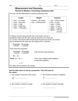 Measurement and Geometry