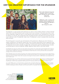 DIRT HAS GREATEST IMPORTANCE FOR THE SPLENDOR