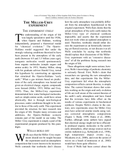 The Miller-Urey Experiment
