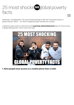 25 most shocking global poverty facts