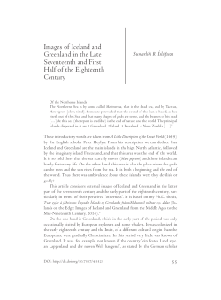 Images of Iceland and Greenland in the Late Seventeenth and First