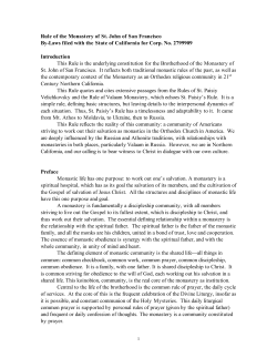 Monastery of St. John`s USTAV