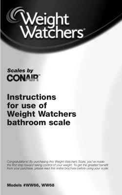 Instructions for use of Weight Watchers bathroom