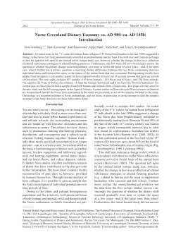Norse Greenland Dietary Economy