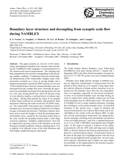 Boundary layer structure and decoupling from synoptic scale flow