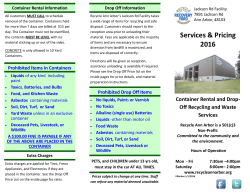 Price List - Recycle Ann Arbor