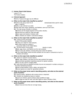 Poultry Industry PPT NOTES